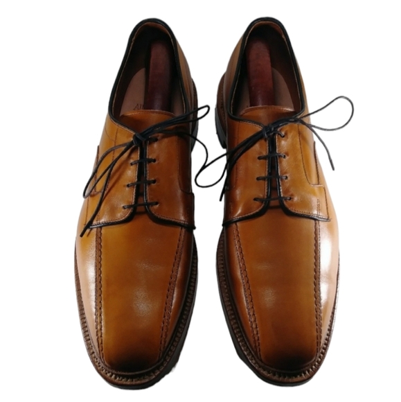 Allen Edmonds Hillcrest Oxfords Derby Bicycle Toe Caramel Honey 12 A Narrow - Picture 3 of 8